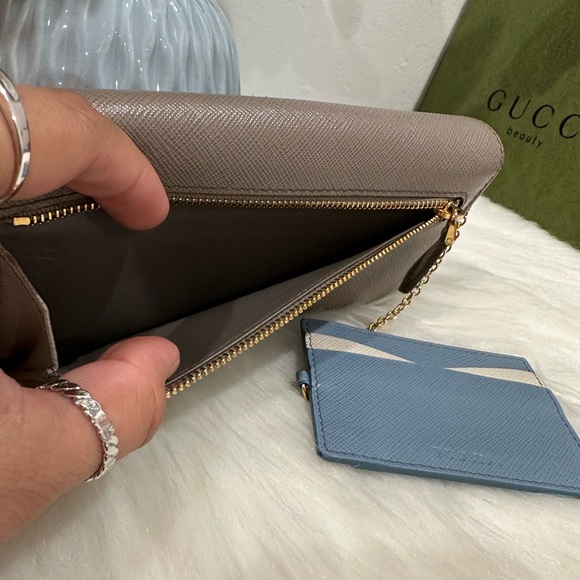 PRADA Multicolor Bifold Wallet On Chain With Card Case - Picture 7 of 16